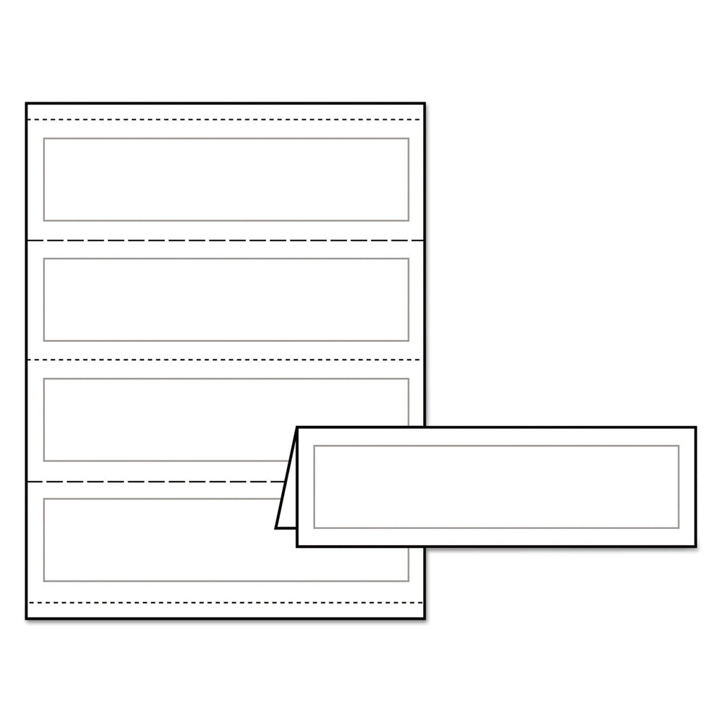Avery Medium Embossed Tent Cards, White, 2.5 x 8.5, 2 Cards/Sheet, 50 Sheets/Box