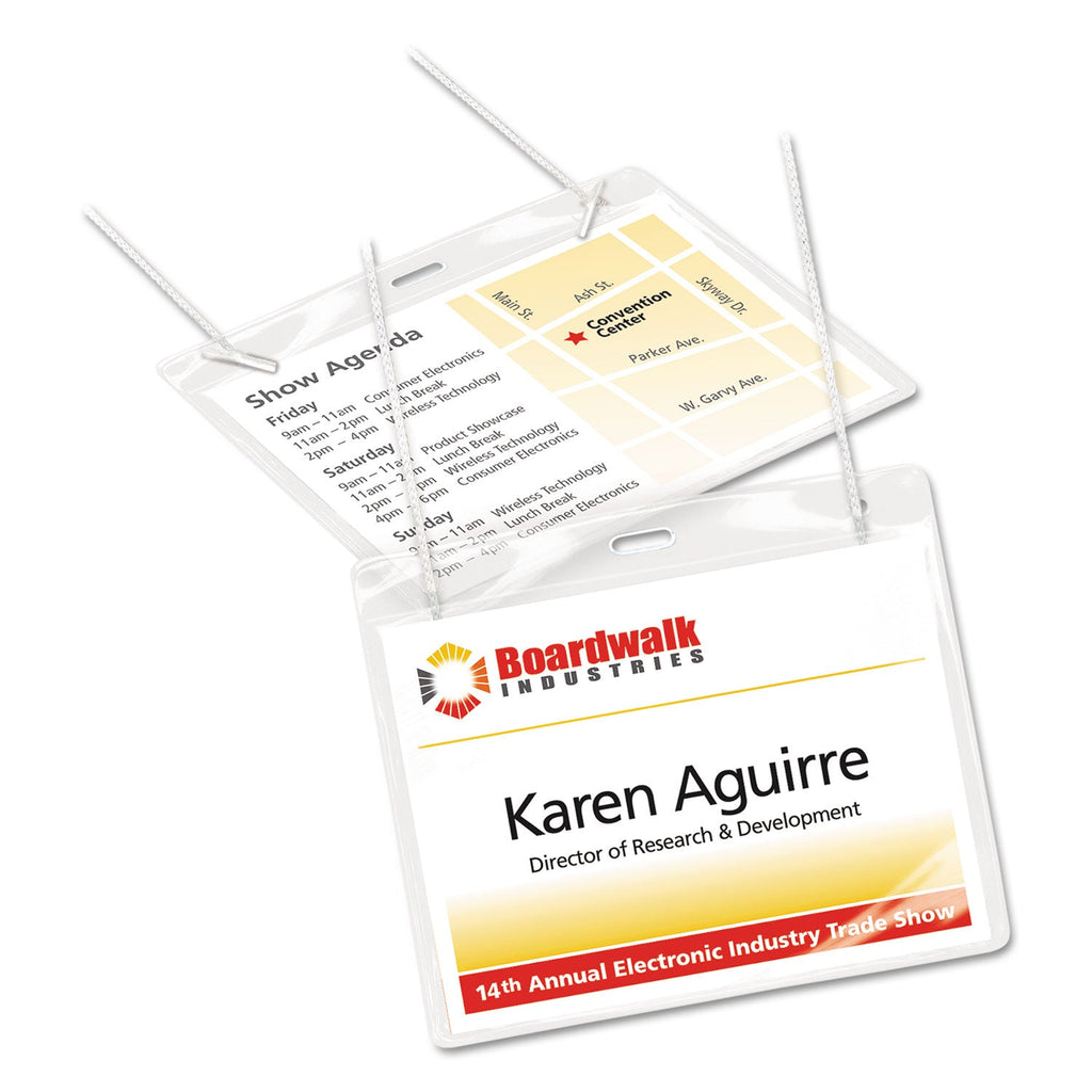 Avery Necklace-Style Badge Holder w/Laser/Inkjet Insert, Top Load, 4 x 3, WE, 50/Box