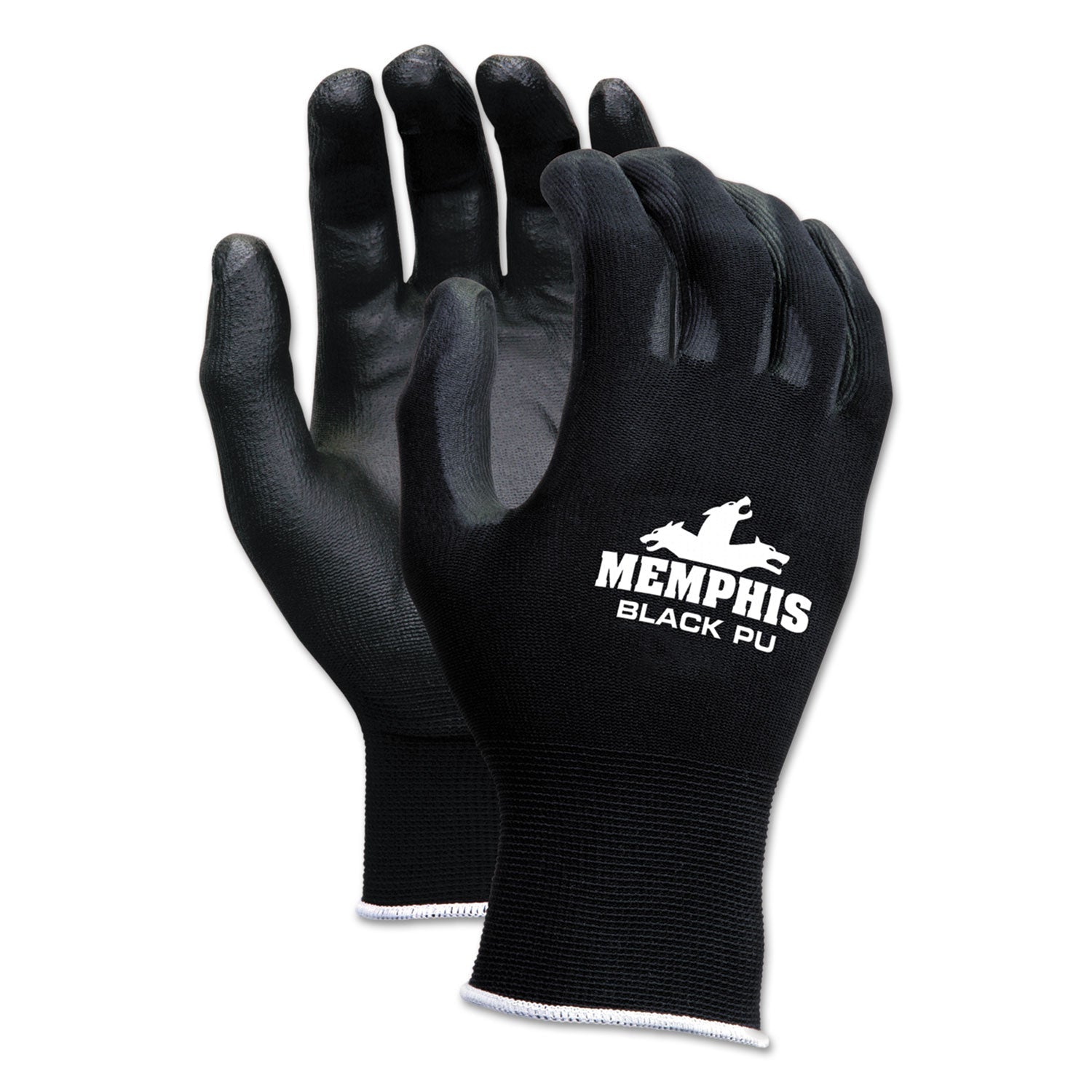 MCR Economy PU Coated Work Gloves, Black, X-Large, 1 Dozen