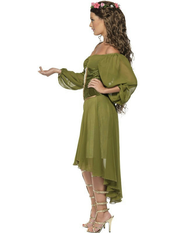 Tales of Old England Fair Maiden Dress and Flower Halo Costume Small 6-8