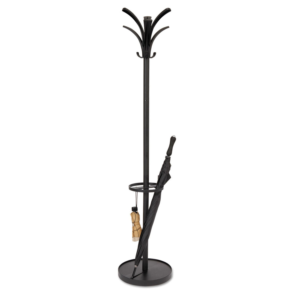Alba Brio Coat Stand, 13.75w x 13.75d x 66.25h, Black