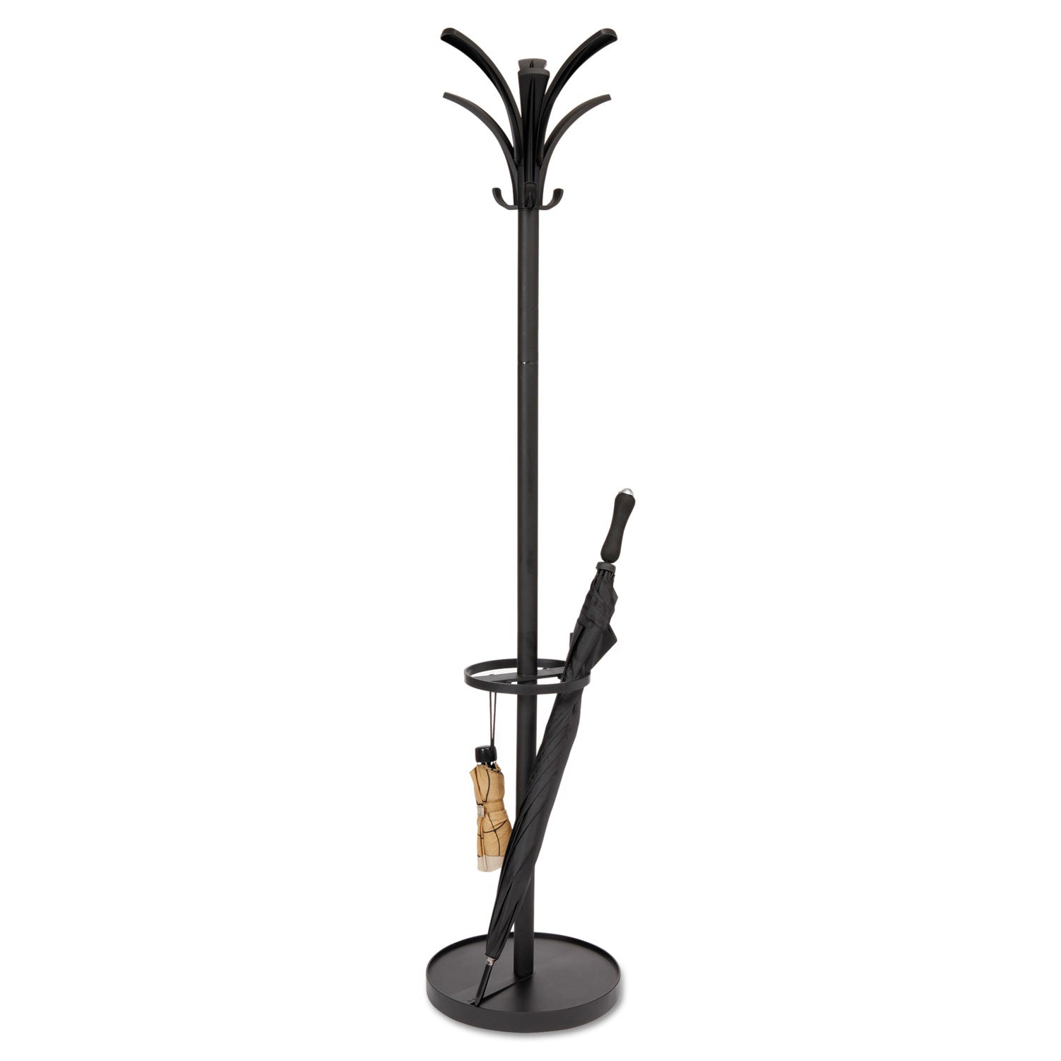 Alba Brio Coat Stand, 13.75w x 13.75d x 66.25h, Black