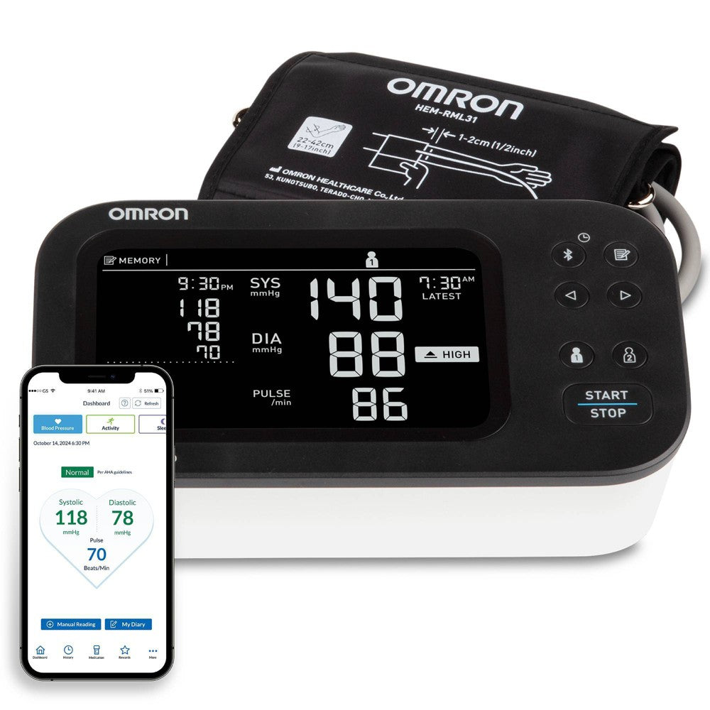 Omron® 10 Series Bluetooth® Upper Arm Blood Pressure Monitor
