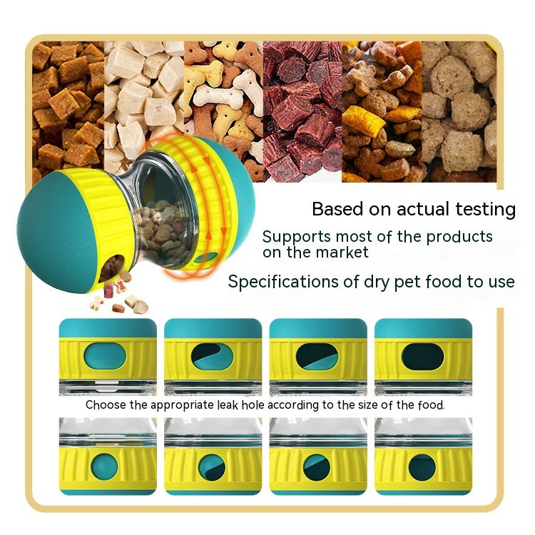 Dog Treat Dispensing Puzzle Toy – Slow Feeder Tumbler Ball | Adjustable Difficulty