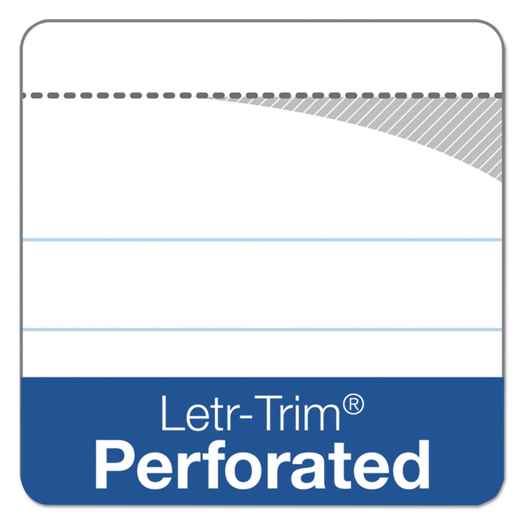 TOPS Docket Ruled Perforated Pads, Narrow Rule, 50 White 5 x 8 Sheets, 6/Pack