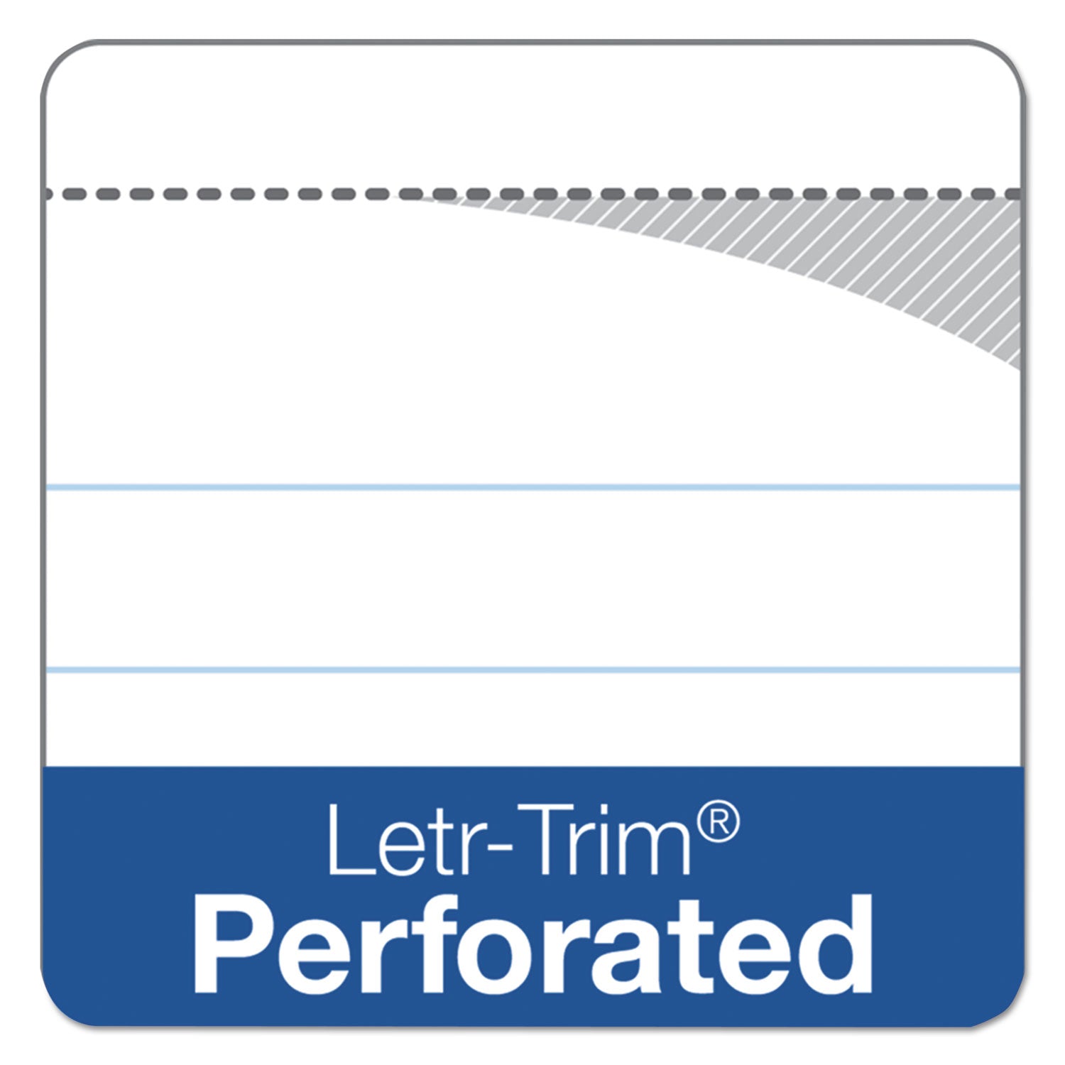 TOPS Docket Ruled Perforated Pads, Narrow Rule, 50 White 5 x 8 Sheets, 6/Pack