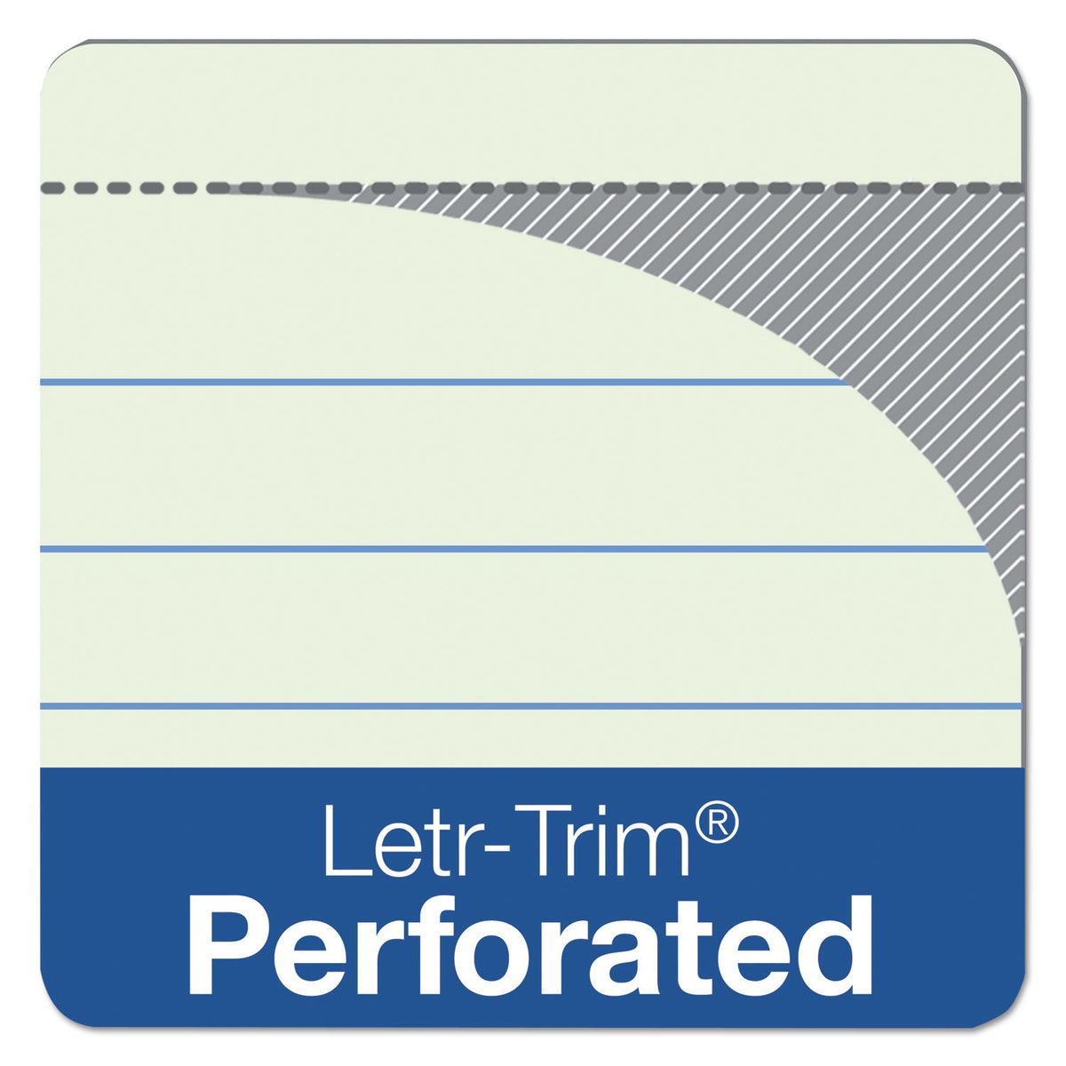 TOPS "The Legal Pad" Ruled Perforated Pads, Wide/Legal Rule, 50 Green-Tint 8.5 x 11.75 Sheets, Dozen