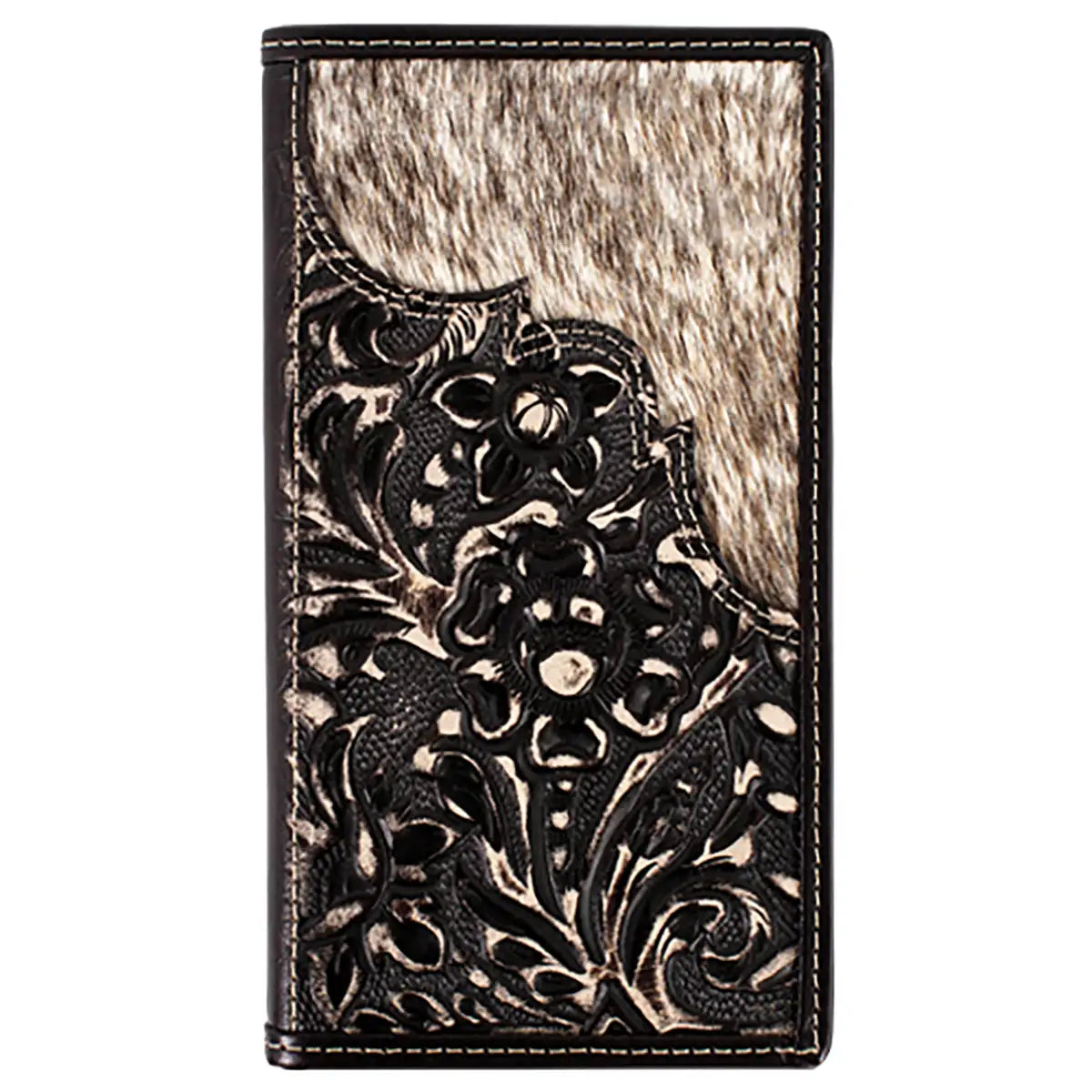Justin Floral Bull (Brown) - Men's Rodeo Wallet