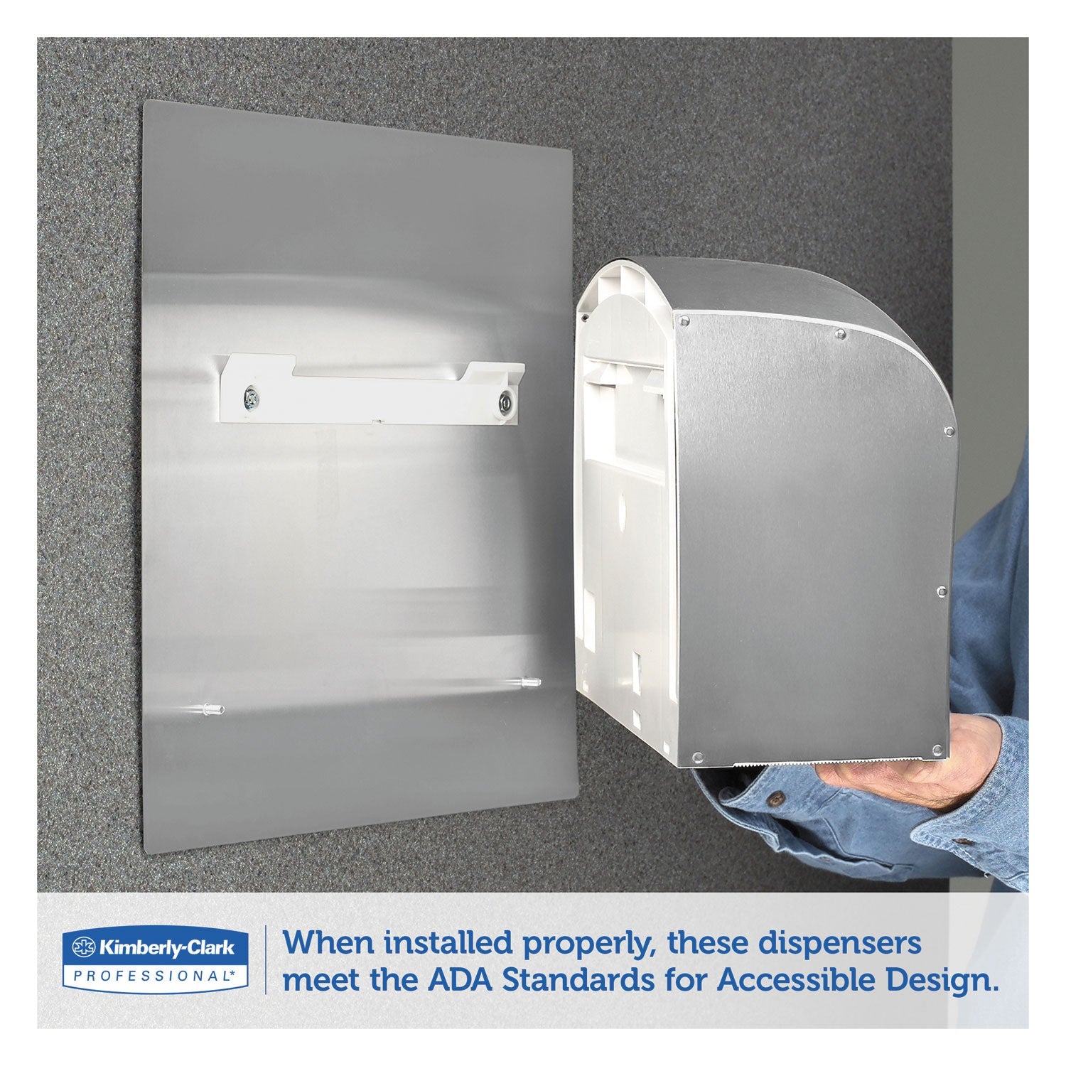 Scott Pro Coreless Jumbo Roll Tissue Dispenser, EZ Load, 14.38 x 6 x 9.75, Stainless Steel