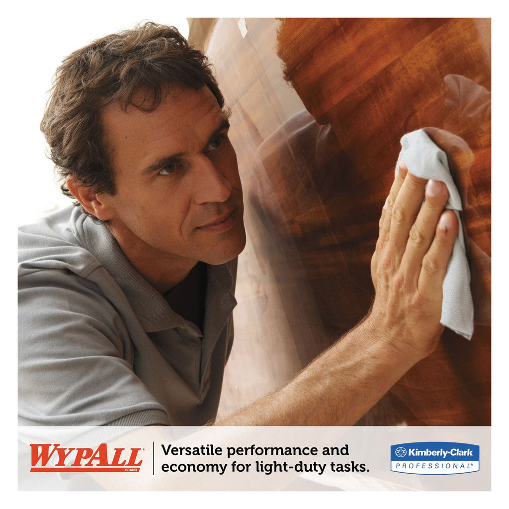 WypAll General Clean X60 Cloths, Flat Sheet, 12.5 x 16.8, White, 150/Box, 6 Boxes/Carton