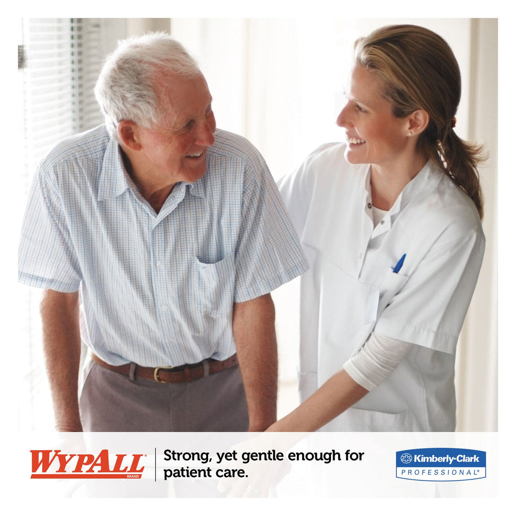 WypAll General Clean X60 Cloths, 1/4 Fold, 12.5 x 13, White, 76/Box, 12 Boxes/Carton
