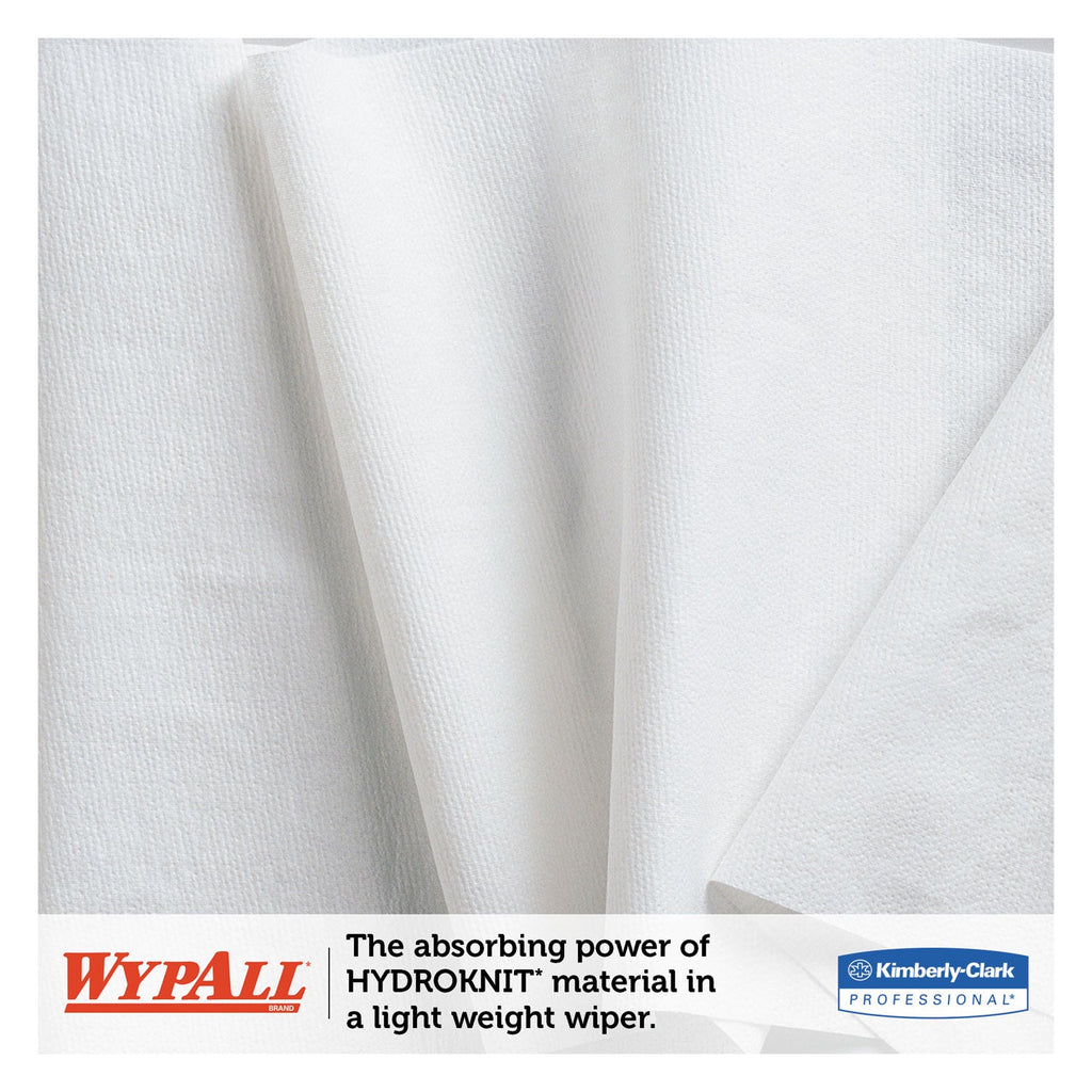 WypAll General Clean X60 Cloths, 1/4 Fold, 11 x 23, White, 100/Box, 9 Boxes/Carton