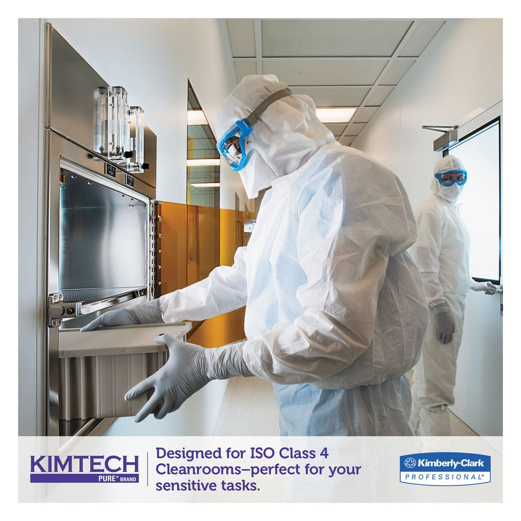 Kimtech W4 Critical Task Wipers, Flat Double Bag, 12 x 12, White, 100/Bag, 5 Bags/Carton