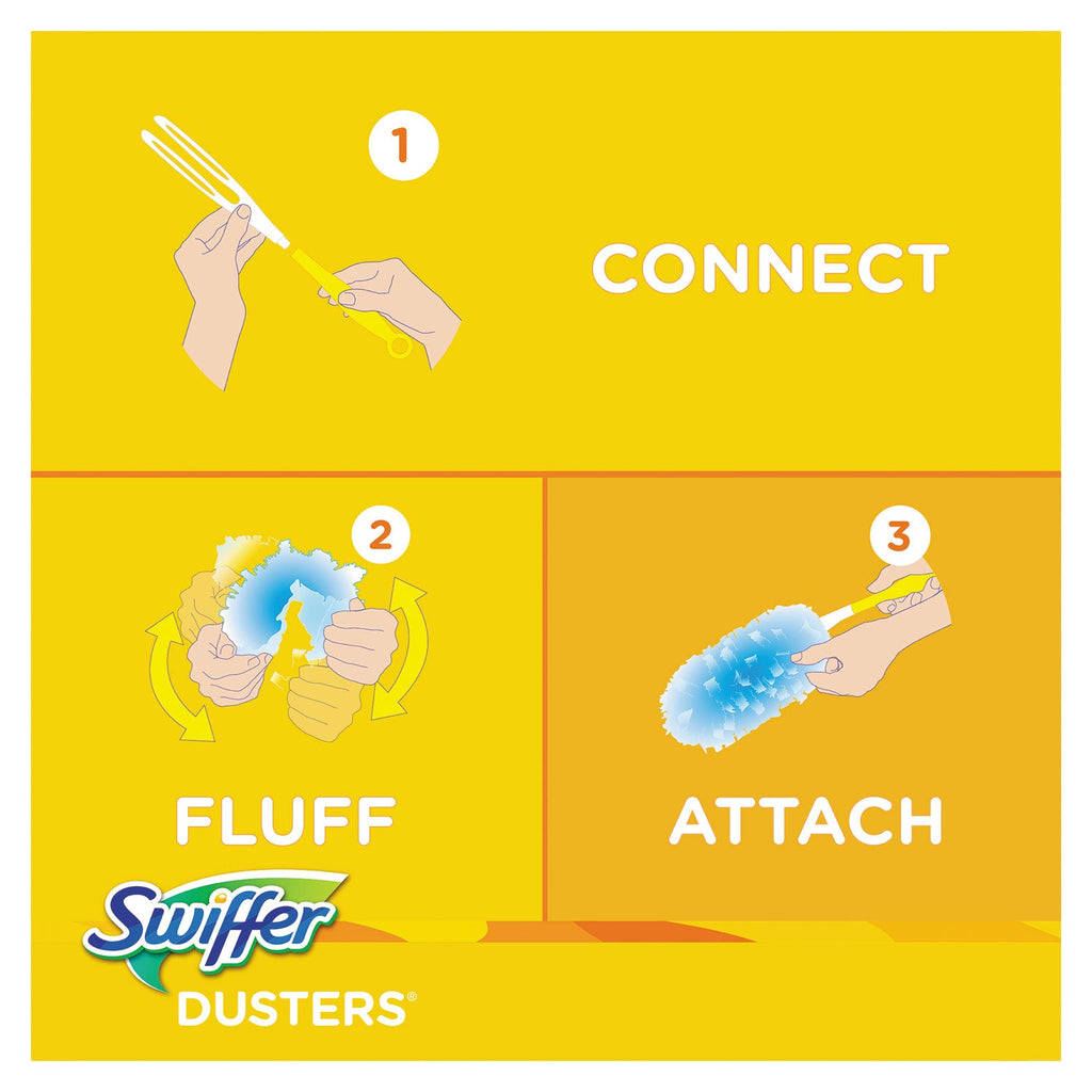 Swiffer Refill Dusters, Dust Lock Fiber, Light Blue, Lavender Vanilla Scent, 10/Box