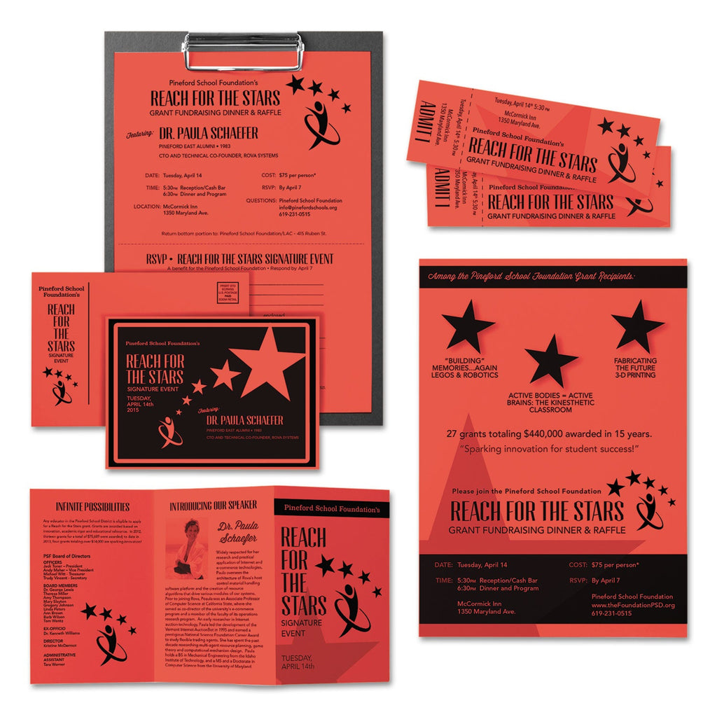 Astrobrights Color Cardstock, 65 lb Cover Weight, 8.5 x 11, Rocket Red, 250/Pack