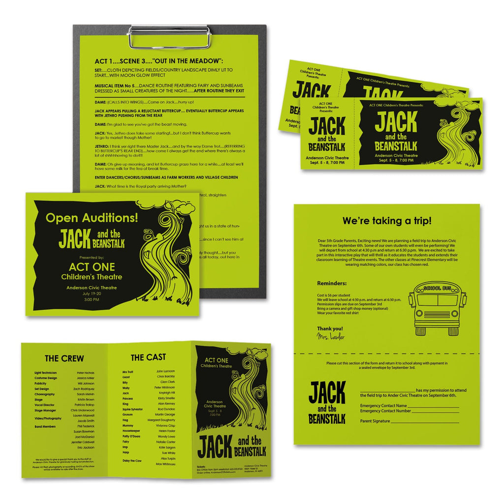 Astrobrights Color Paper, 24 lb Bond Weight, 11 x 17, Terra Green, 500/Ream