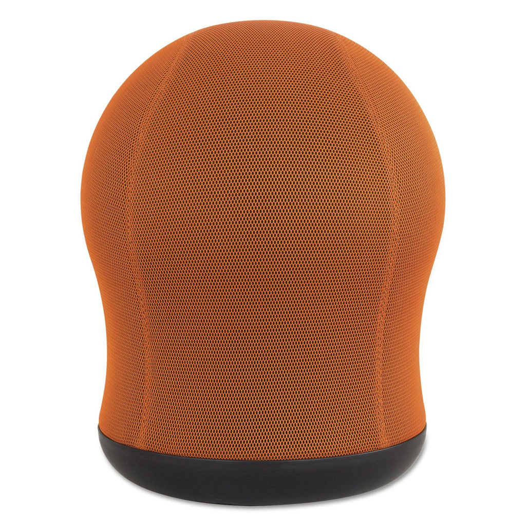 Safco Zenergy Swivel Ball Chair, Backless, Supports Up to 250 lb, Orange Seat, Black Base