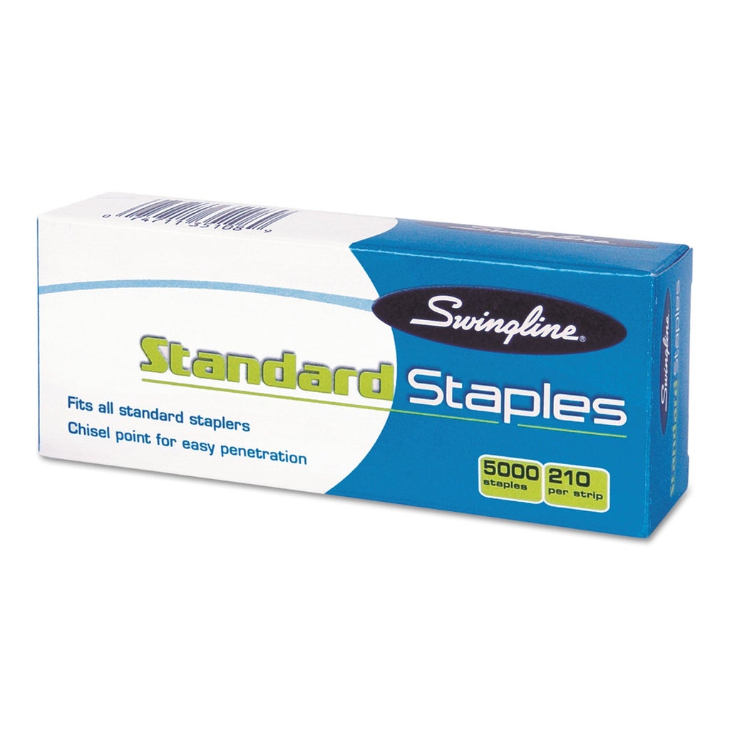 Swingline S.F. 1 Standard Staples, 0.25" Leg, 0.5" Crown, Steel, 5,000/Box