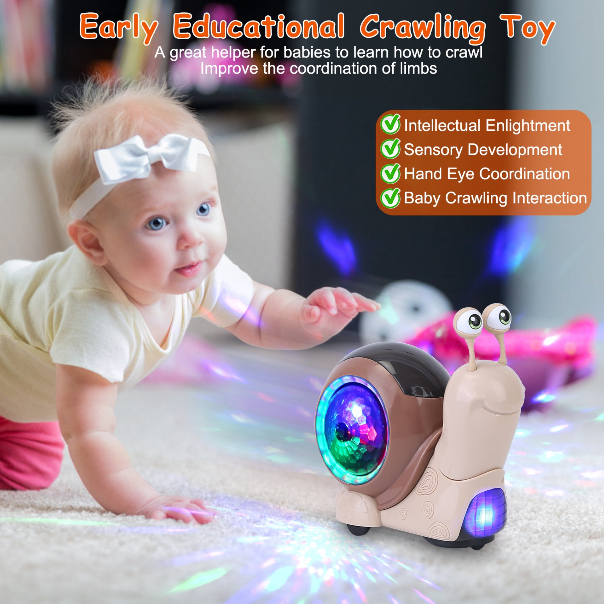 GBruno Crawling Snail Baby Toy