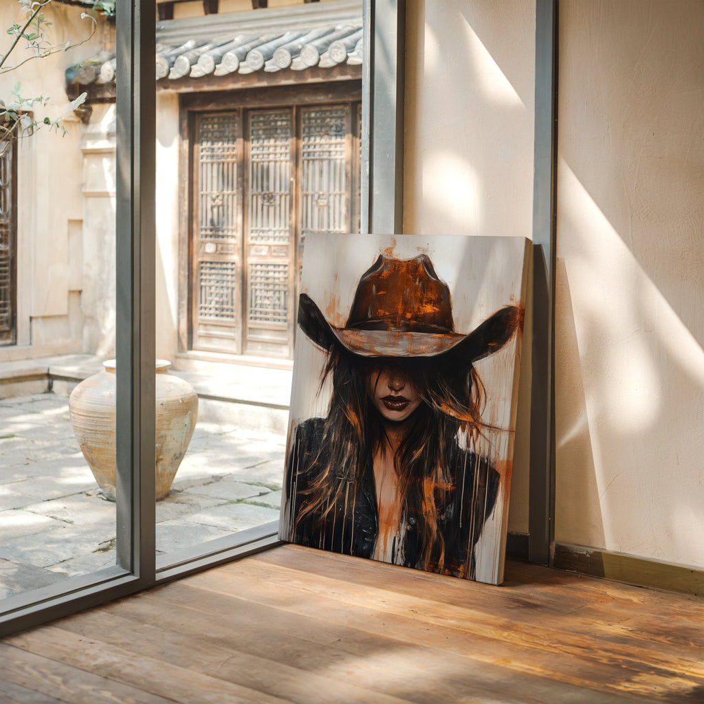 Cowgirl in Crimson – Modern Western Grit