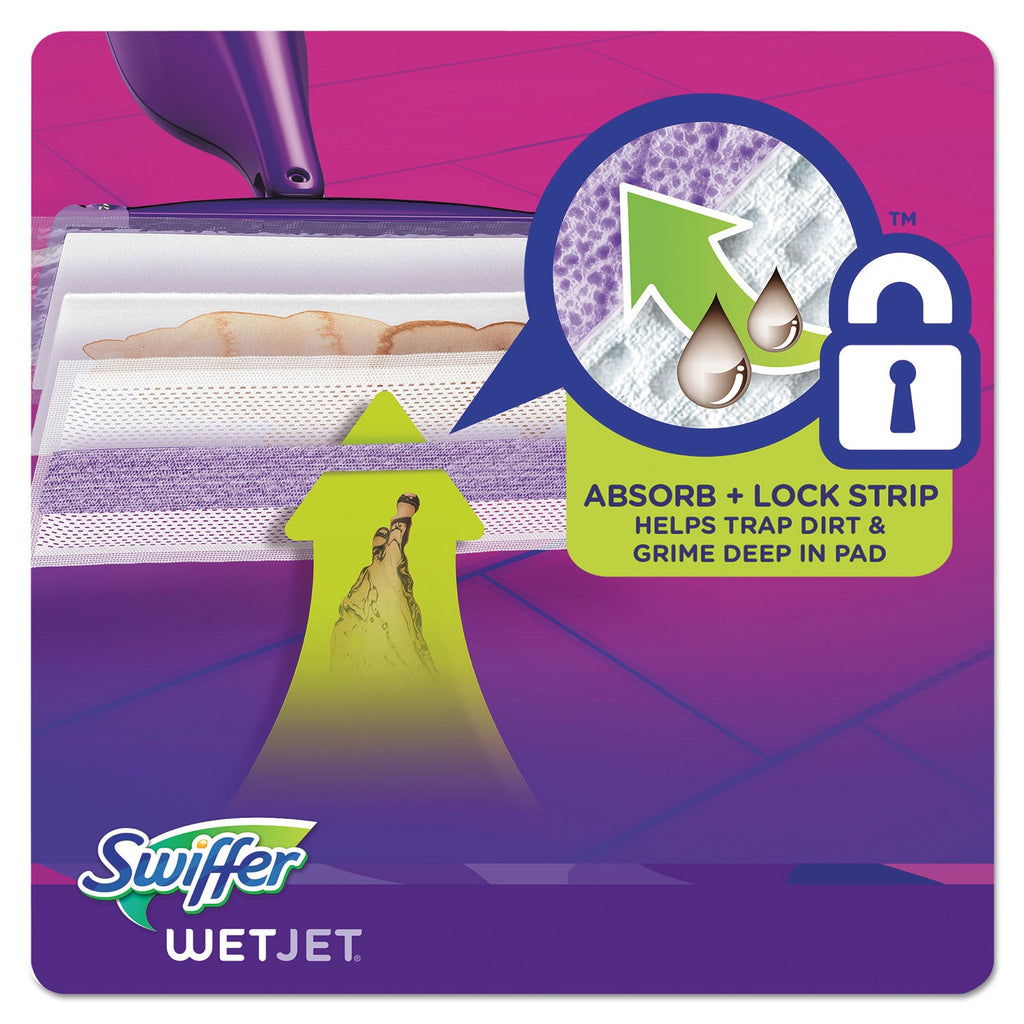 Swiffer WetJet System Refill Cloths, 11.3" x 5.4", White, 24/Box, 4/Carton