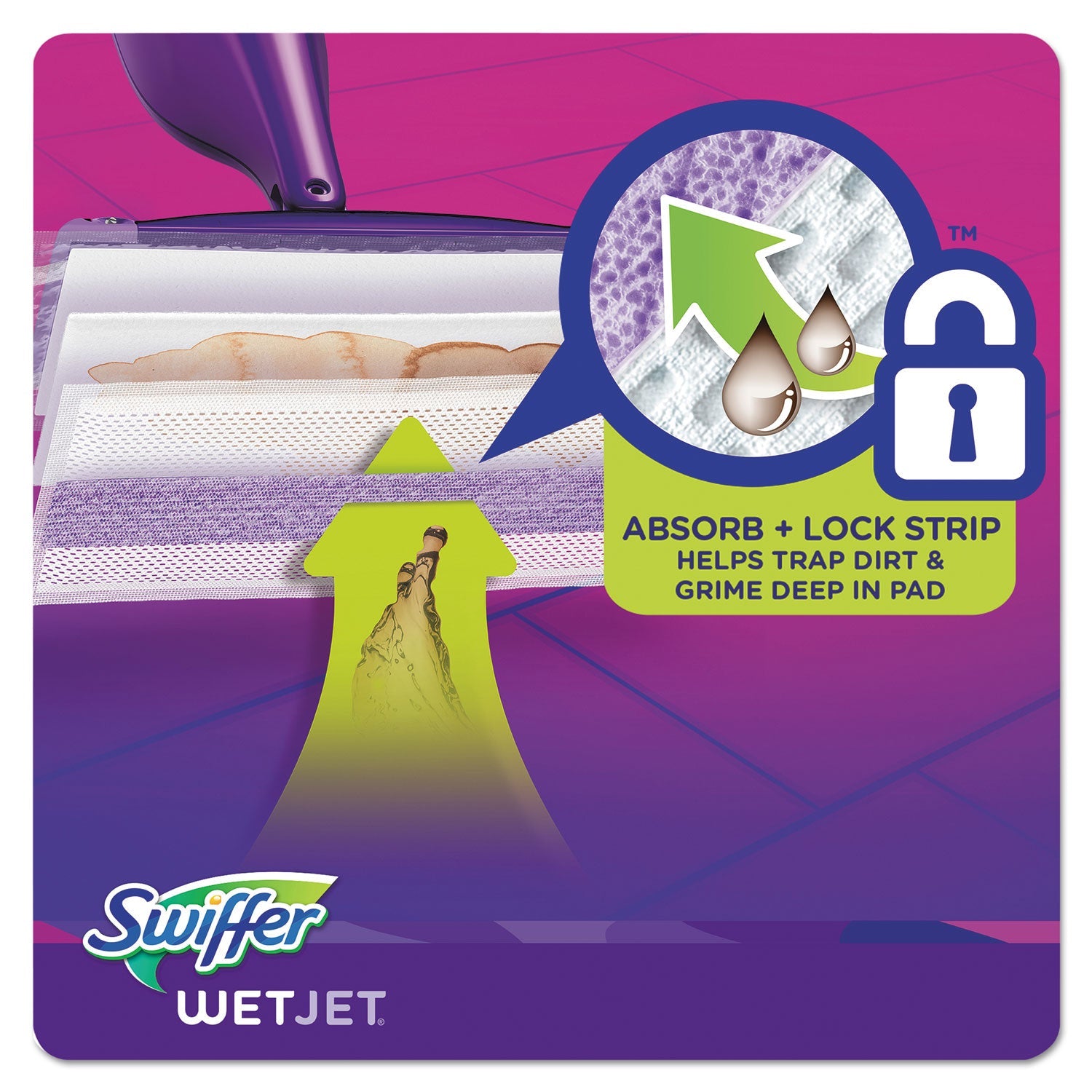 Swiffer WetJet System Refill Cloths, 11.3" x 5.4", White, 24/Box, 4/Carton