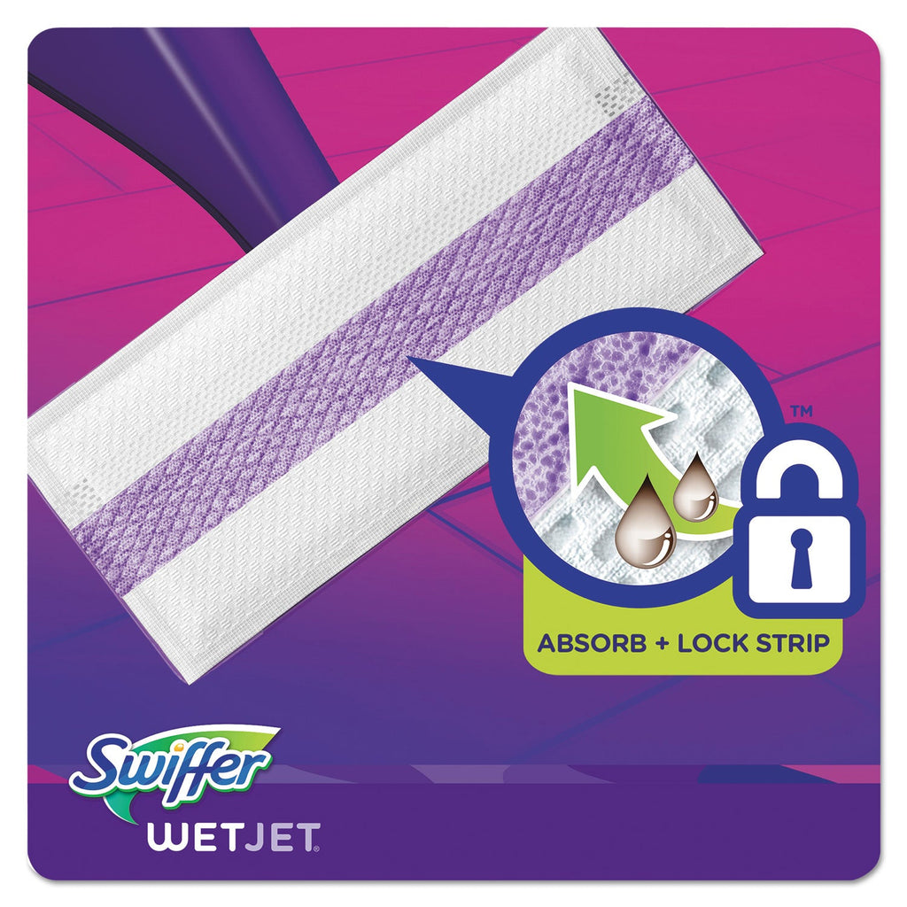 Swiffer WetJet System Refill Cloths, 11.3" x 5.4", White, 24/Box, 4/Carton
