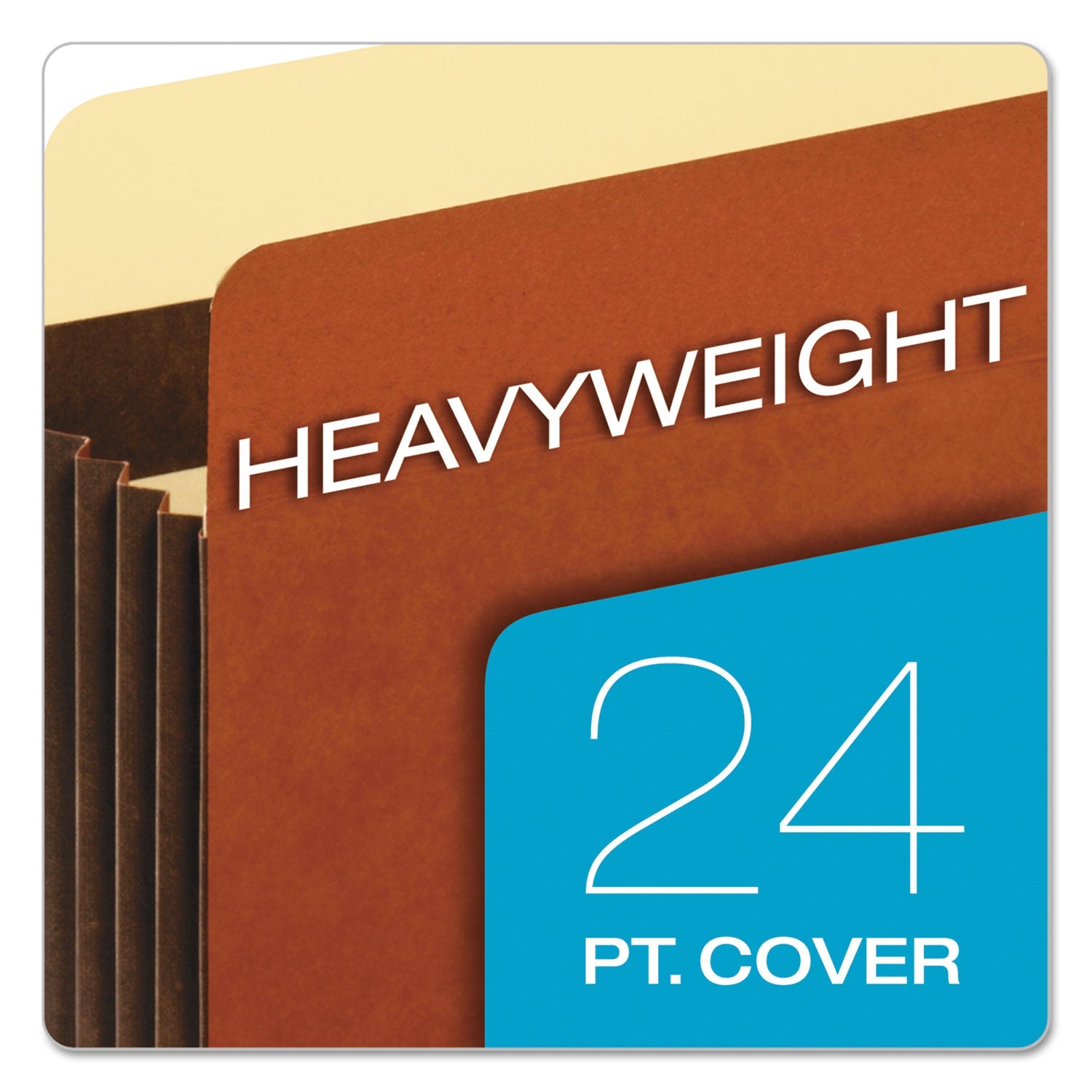 Pendaflex Heavy-Duty File Pockets, 5.25" Expansion, Letter Size, Redrope, 10/Box