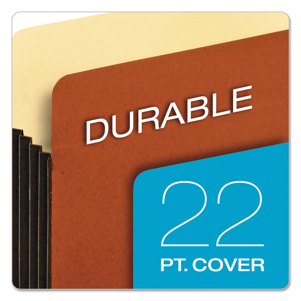 Pendaflex File Pocket with Tyvek, 5.25" Expansion, Letter Size, Redrope, 10/Box