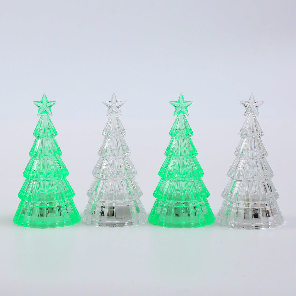 Christmas Decoration Light-emitting Christmas Tree Crystal Small Night Lamp