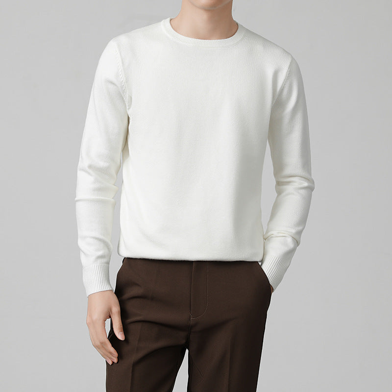 Thickened Knitted Crew-neck Sweater