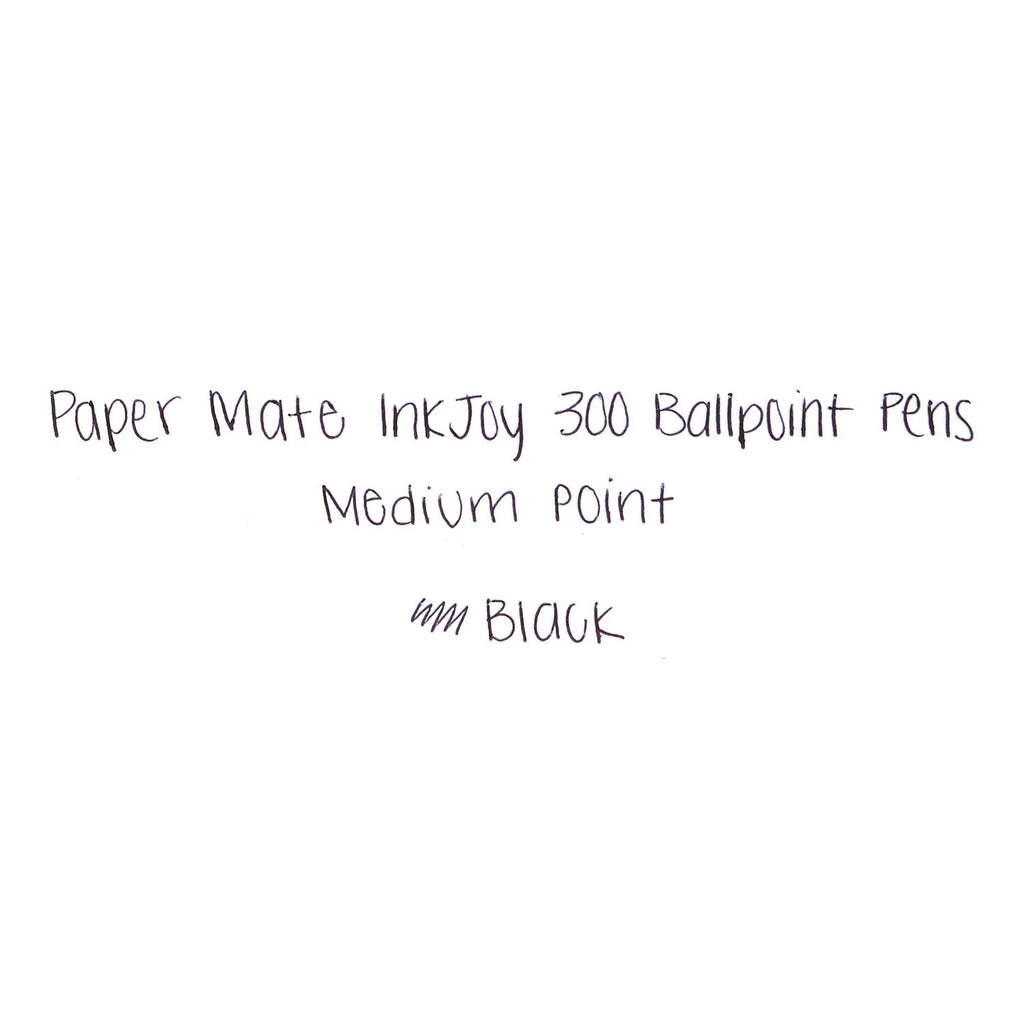 Paper Mate InkJoy 300 RT Ballpoint Pen, Refillable, Retractable, Medium 1 mm, Black Ink, Black Barrel, 24/Pack