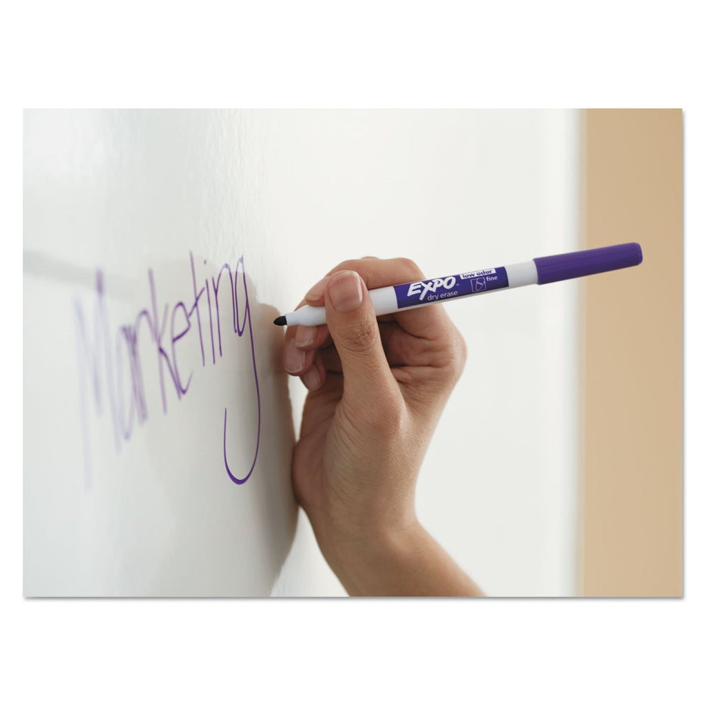 EXPO Low-Odor Dry-Erase Marker Value Pack, Fine Bullet Tip, Black, 36/Box