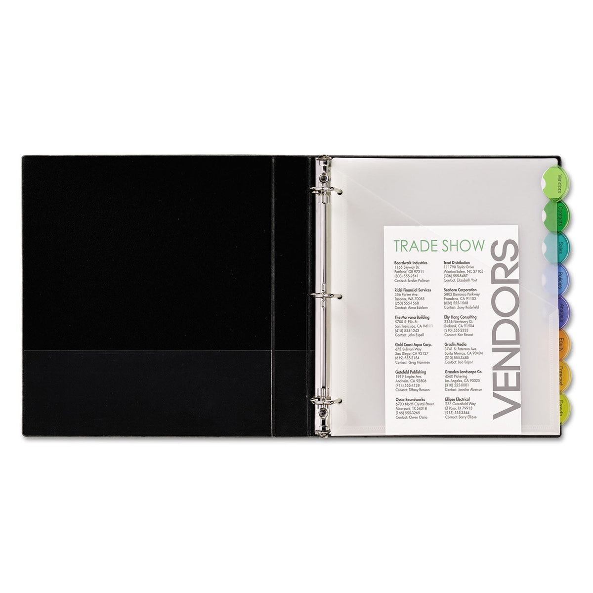 Avery Insertable Style Edge Tab Plastic 1-Pocket Dividers, 8-Tab, 11.25 x 9.25, Translucent, 1 Set