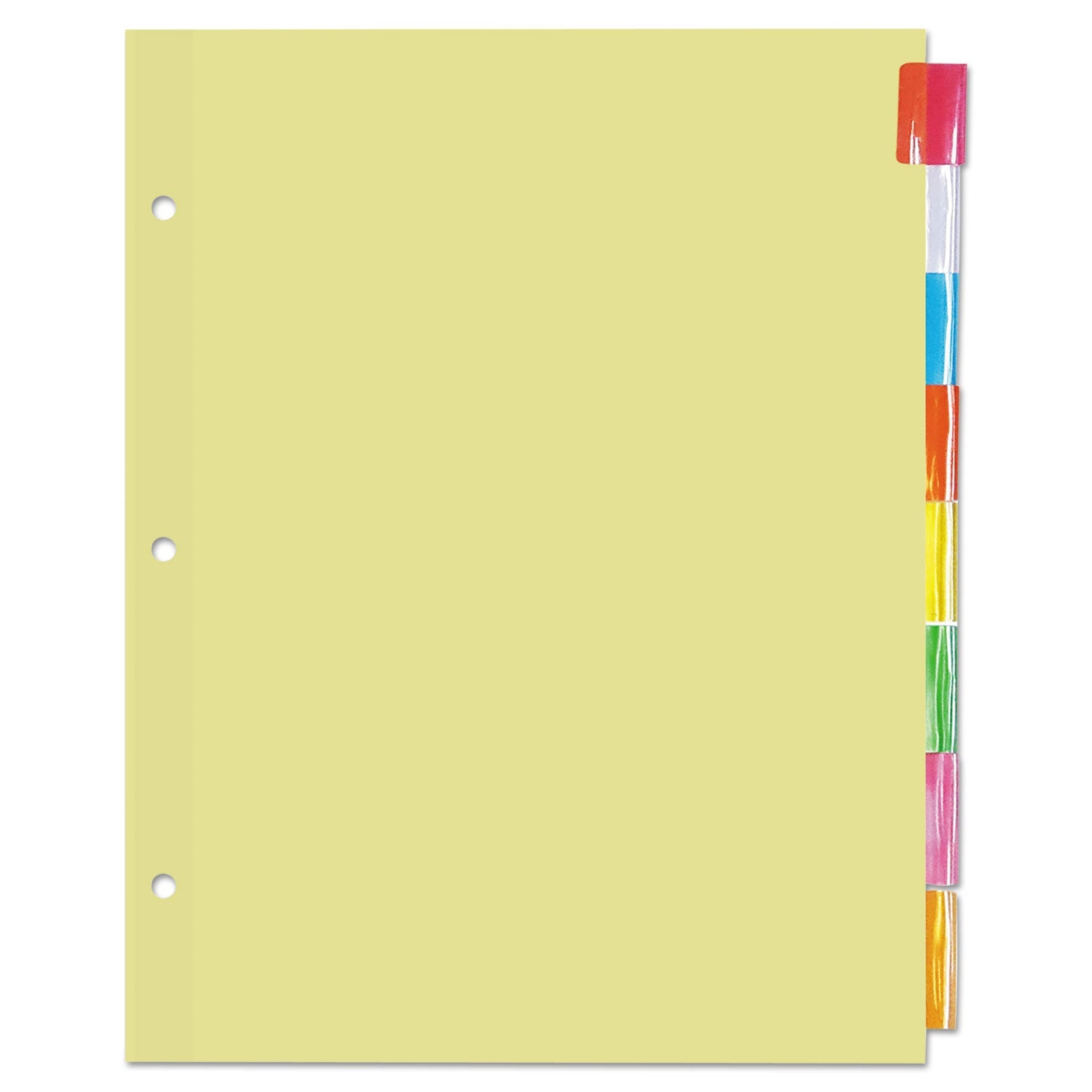 Universal Insertable Tab Index, 8-Tab, 11 x 8.5, Buff, Assorted Tabs, 24 Sets