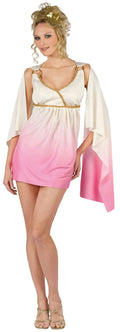 Venus Pink Cream Ombre Short Greek Goddess Adult Costume Dress Size S/M 2-8