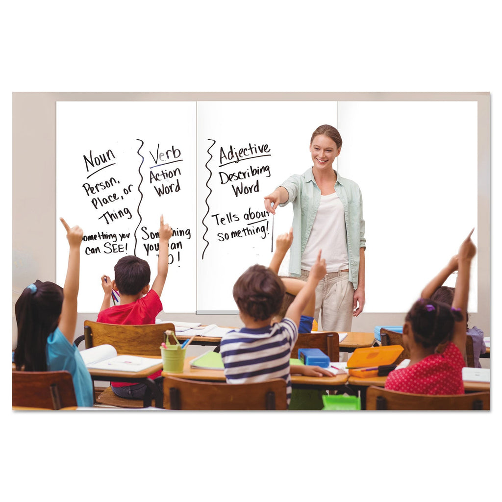 MasterVision Magnetic Dry Erase Tile Board, 38 1/2 x 58, White Surface