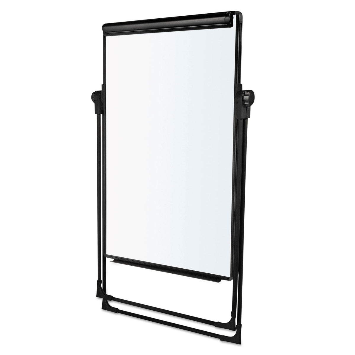 MasterVision Folds-to-a-Table Melamine Easel, 28.5 x 37.5, White, Steel/Laminate