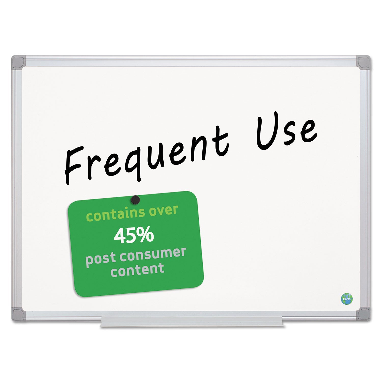 MasterVision Earth Gold Ultra Magnetic Dry Erase Boards, 36 x 48, White, Aluminum Frame