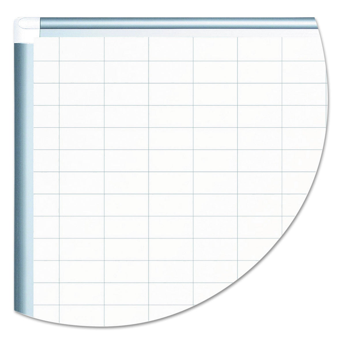 MasterVision Grid Planning Board, 1 x 2 Grid, 48 x 36, White/Silver