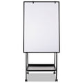 MasterVision Creation Station Magnetic Dry Erase Board, 29 1/2 x 74 7/8, Black Frame