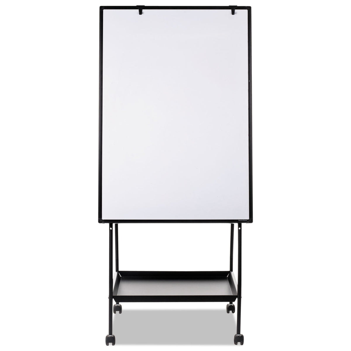 MasterVision Creation Station Dry Erase Board, 29 1/2 x 74 7/8, Black Frame