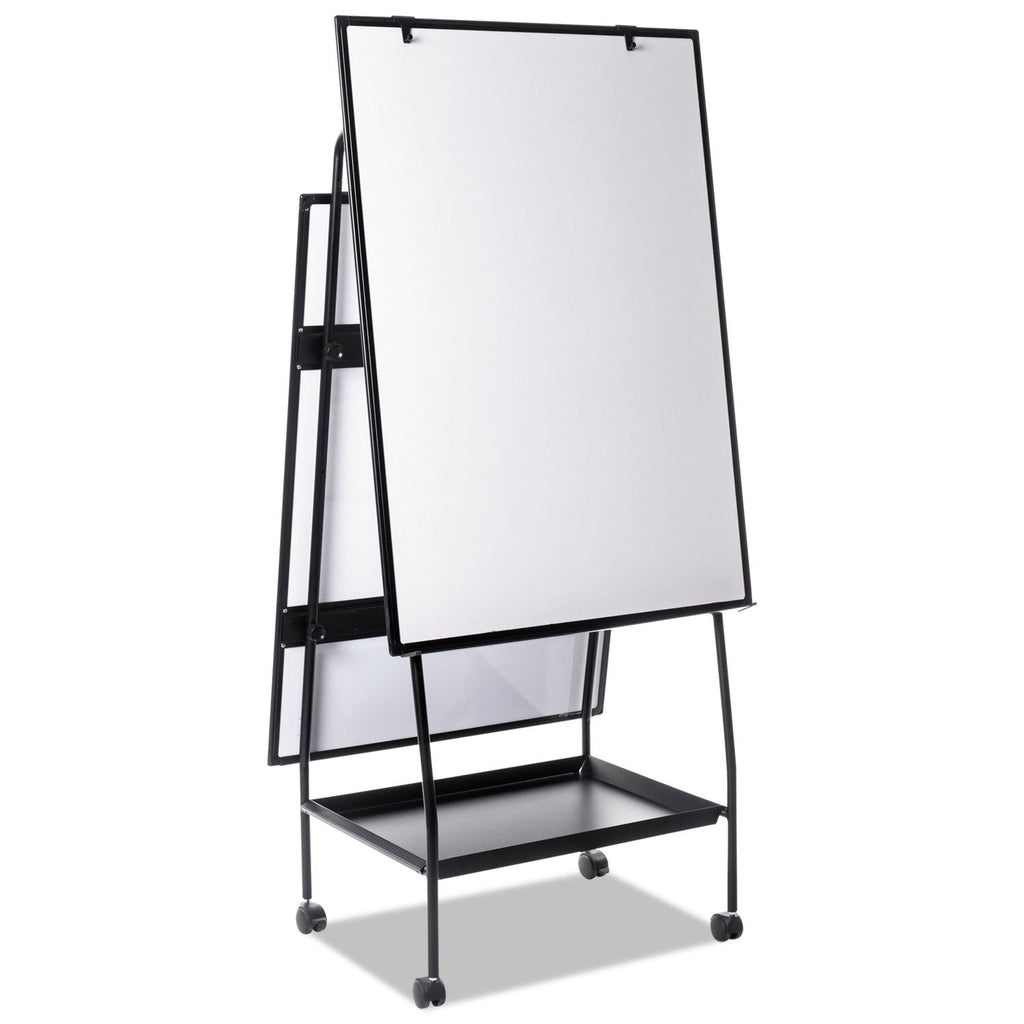 MasterVision Creation Station Dry Erase Board, 29 1/2 x 74 7/8, Black Frame