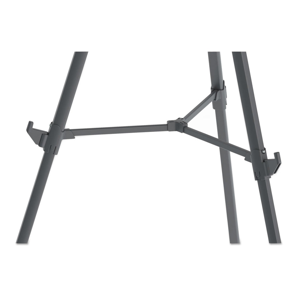 MasterVision Quantum Heavy Duty Display Easel, 35.62" to 61.22" High, Plastic, Black