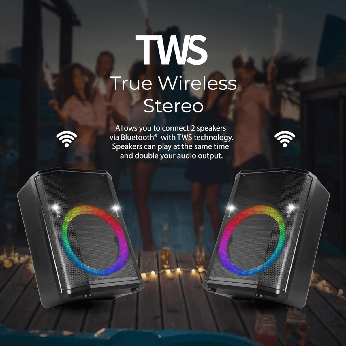 Portable BT Speaker with Tiltable Audio Enhancement