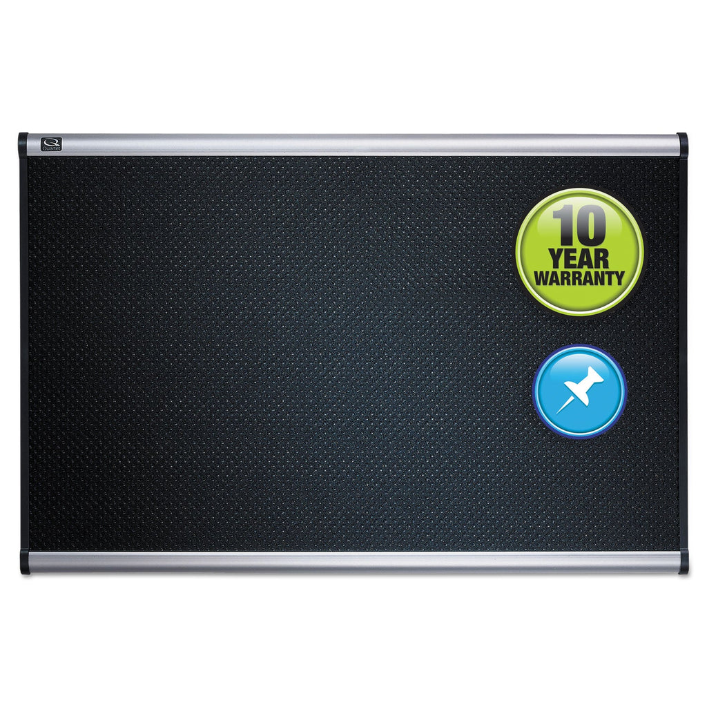 Quartet Prestige Embossed Foam Bulletin Board, 72 x 48, Black, Aluminum Frame