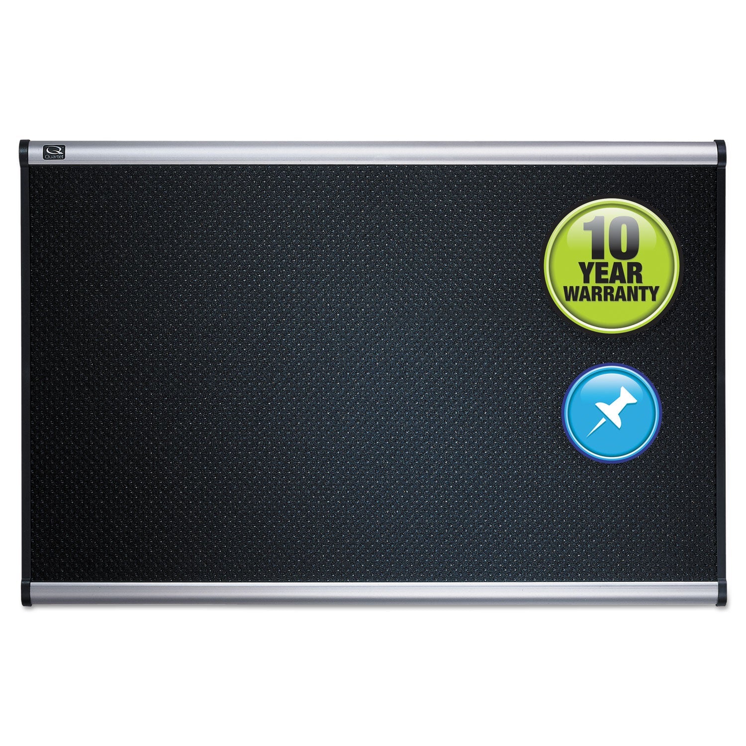Quartet Prestige Embossed Foam Bulletin Board, 72 x 48, Black, Aluminum Frame