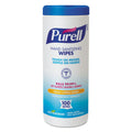 PURELL Premoistened Hand Sanitizing Wipes, 5.78 x 7, 100/Canister, 12 Canisters/Carton