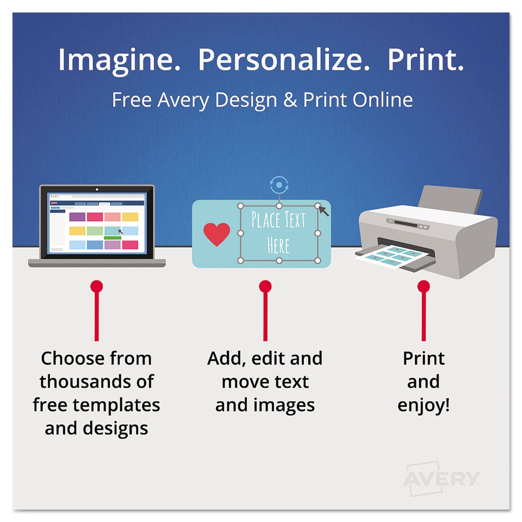 Avery Printable Postcards, Inkjet/Laser, 74 lb, 4.25 x 5.5, Ivory, 100 Cards, 4 Cards/Sheet, 25 Sheets/Box