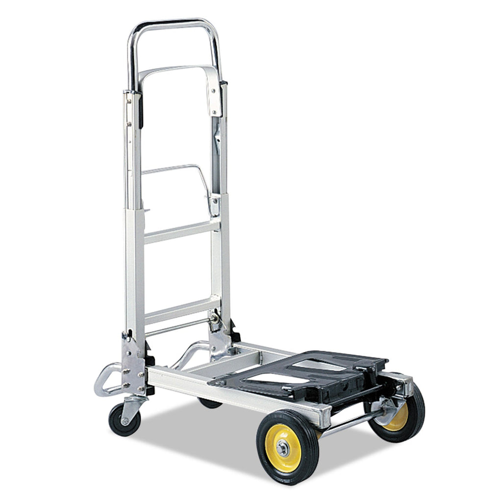 Safco HideAway Convertible Truck, 250 lb to 400 lb Capacity, 15.5 x 43 x 36, Aluminum